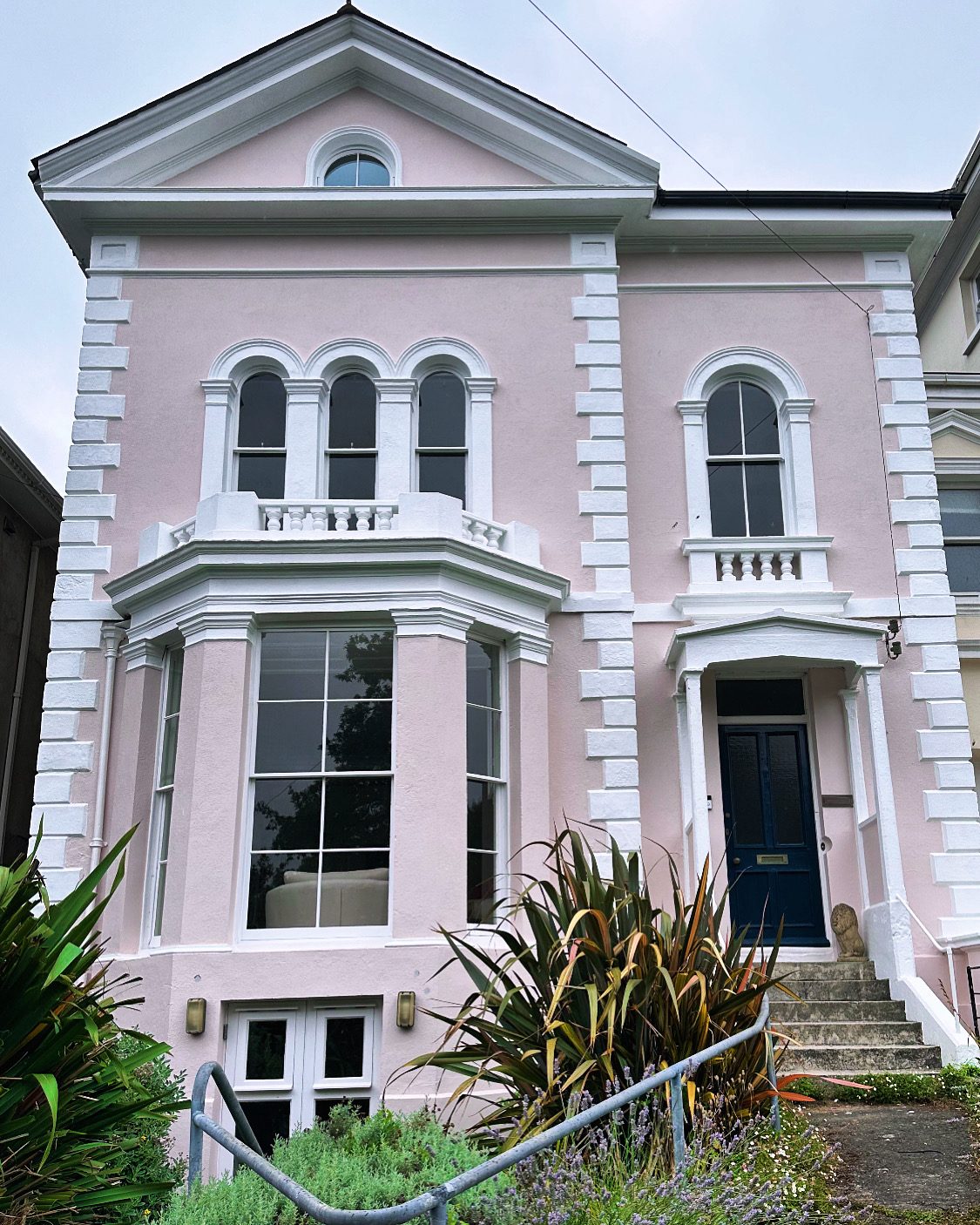 Victorian villa in soft pink