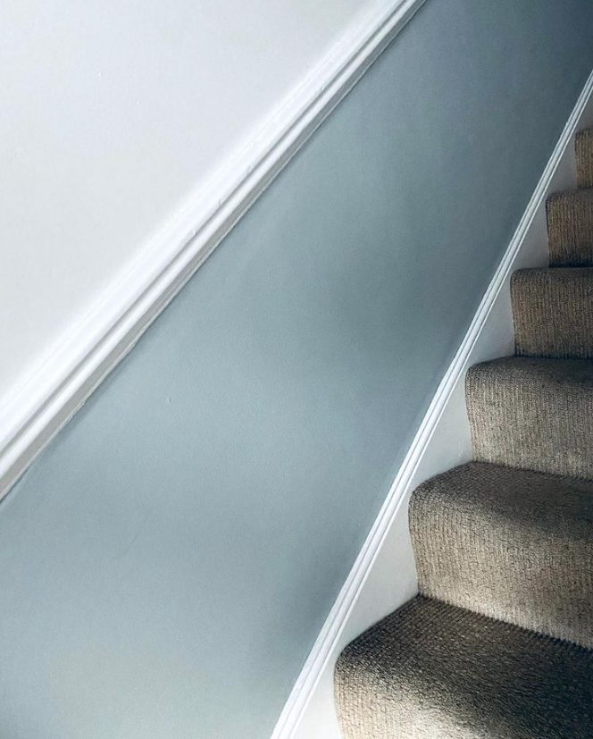 Stairwell in blue-grey